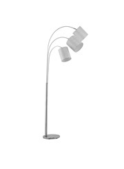 3 Head Arc Adjustable Floor Lamp with Grey Linen Shades Modern Design 3 Head Arc Adjustable Floor Lamp with Grey Linen Shades Modern Design