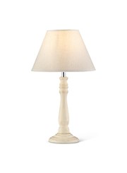 Camden Modern Candlestick Table Lamp with Natural Linen Shade - Cream & Gold Camden Modern Candlestick Table Lamp with Natural Linen Shade - Cream & Gold