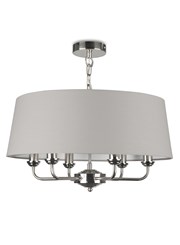 Korus 6 Ceiling Light with Grey Shade Korus 6 Ceiling Light with Grey Shade