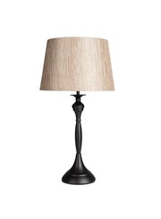 Messini Black Table Lamp - Charcoal Gold Shade