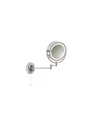 Searchlight Bathroom Adjustable Arm Mirror Light - Chrome - Pull Cord Searchlight Bathroom Adjustable Arm Mirror Light - Chrome - Pull Cord