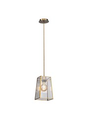 Beaumont Antique Brass Lantern Pendant Ceiling Light with Braided Cable Beaumont Antique Brass Lantern Pendant Ceiling Light with Braided Cable