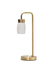 Arch Antique Brass Vintage Industrial Table Lamp with Marino Glass Shade Arch Antique Brass Vintage Industrial Table Lamp with Marino Glass Shade