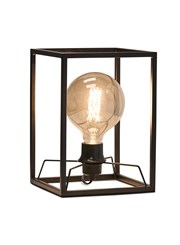 Chapel Matt Black Industrial Style Cage Table Lamp Chapel Matt Black Industrial Style Cage Table Lamp
