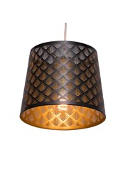 Midas Black Gold Steel Stencil Ceiling Light Pendant Shade Only Midas Black Gold Steel Stencil Ceiling Light Pendant Shade Only