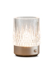 Glass Tumbler Style Rechargeable USB Silver Table Lamp - 3 Brightness Settings Glass Tumbler Style Rechargeable USB Silver Table Lamp - 3 Brightness Settings