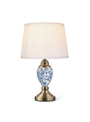 Bailey Small Table Lamp Printed Ivory/Blue Bailey Small Table Lamp Printed Ivory/Blue