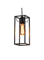 Quattro Modern Matt Black Frame Style Pendant Ceiling Light Quattro Modern Matt Black Frame Style Pendant Ceiling Light