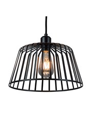 Lyon 30cm Flat Wire Mat Black Shade with Black Suspension Lyon 30cm Flat Wire Mat Black Shade with Black Suspension