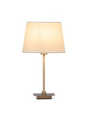 Darwen Square Stick Antique Brass Table Lamp with Cream Shade Darwen Square Stick Antique Brass Table Lamp with Cream Shade
