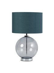 Orb Smokey Blue/Chrome Table Lamp