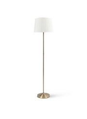 Stockholm Antique Brass Floor Lamp with Red & Gold Shade Stockholm Antique Brass Floor Lamp with Red & Gold Shade