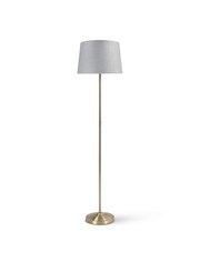 Stockholm Antique Brass Floor Lamp with Cream Pleat Shade Stockholm Antique Brass Floor Lamp with Cream Pleat Shade