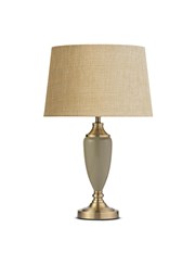 Bailey Large Sage Green Table Lamp with Beige Lined Shade Bailey Large Sage Green Table Lamp with Beige Lined Shade
