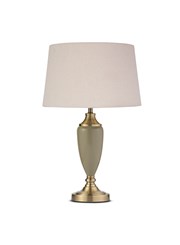 Bailey Large Sage Green Table Lamp with Natural Shade