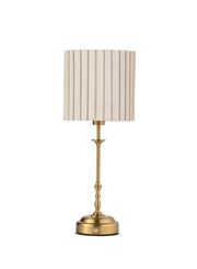 Florence Rechargeable Antique Table Lamp with Pleat Shade