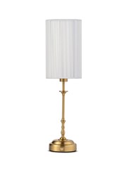 Florence Rechargeable Antique Brass Table Lamp with Ivory String Shade Florence Rechargeable Antique Brass Table Lamp with Ivory String Shade