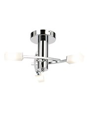 Endon Havana Semi Flush Ceiling Light - Chrome - Acid Glass - 3 Light Endon Havana Semi Flush Ceiling Light - Chrome - Acid Glass - 3 Light