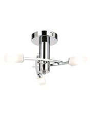 Endon Havana Semi Flush Ceiling Light - Chrome - Acid Glass - 3 Light