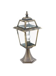 Searchlight New Orleans Small Outdoor Post Lamp - Black & Gold