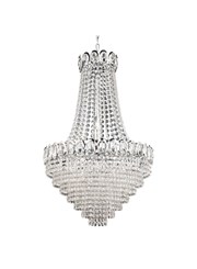 Searchlight Louis Philipe Crystal 6 Light Tiered Chandelier - Crystal & Chrome