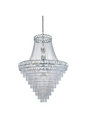 Searchlight Louis Philipe Crystal 28 Light Tiered Chandelier - Crystal & Chrome Searchlight Louis Philipe Crystal 28 Light Tiered Chandelier - Crystal & Chrome