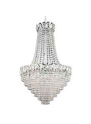 Searchlight Louis Philipe Crystal 11 Light Tiered Chandelier - Crystal & Chrome