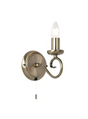 Endon Trafford Wall Light - Antique Brass