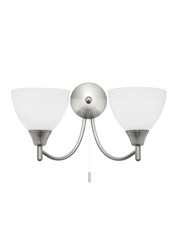 Endon Alton Wall Light - 2 Light - Satin Nickel Endon Alton Wall Light - 2 Light - Satin Nickel
