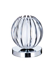 Searchlight Touch Table Lamp - Chrome - Frosted Glass & Clear Acrylic