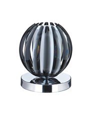 Searchlight Touch Table Lamp - Chrome - Frosted Glass & Smokey Acrylic Searchlight Touch Table Lamp - Chrome - Frosted Glass & Smokey Acrylic