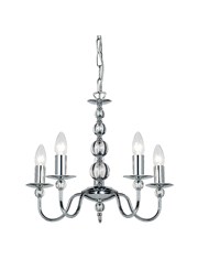 Endon Parkstone Pendant Light Fitting - Chrome & Glass - 5 Light Endon Parkstone Pendant Light Fitting - Chrome & Glass - 5 Light