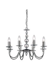 Endon Parkstone Pendant Light Fitting - Chrome & Glass - 8 Light Endon Parkstone Pendant Light Fitting - Chrome & Glass - 8 Light
