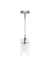 Searchlight Duo I - Satin Silver Double Glass Pendant Light Searchlight Duo I - Satin Silver Double Glass Pendant Light