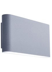 Searchlight Led Outdoor Wall Light - Sleek Angular - Grey - Frosted Diffuser