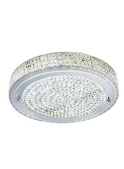Searchlight Vesta Flush Ceiling Light - Led - Chrome - Clear Crystal Buttons Searchlight Vesta Flush Ceiling Light - Led - Chrome - Clear Crystal Buttons