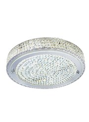 Searchlight Vesta Flush Ceiling Light - Led - Chrome - Clear Crystal Buttons