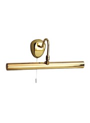 Searchlight Pull Cord Picture Light - Polished Brass - Adjustable Knuckle Joint Searchlight Pull Cord Picture Light - Polished Brass - Adjustable Knuckle Joint