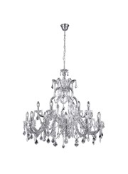 Searchlight Marie Therese Tiered 18 Light Chandelier - Crystal - Chrome Searchlight Marie Therese Tiered 18 Light Chandelier - Crystal - Chrome