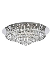 Searchlight Hanna 8 Light Round Fitting - Chrome - Round Crystals Searchlight Hanna 8 Light Round Fitting - Chrome - Round Crystals
