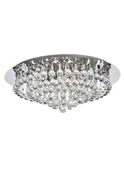 Searchlight Hanna 8 Light Round Fitting - Chrome - Round Crystals