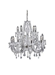 Searchlight Marie Therese  12 Light Chandelier - Crystal - Chrome