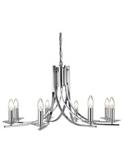 Searchlight Ascona - 8 Light Ceiling Pendant - Chrome - Glass Sconces Searchlight Ascona - 8 Light Ceiling Pendant - Chrome - Glass Sconces