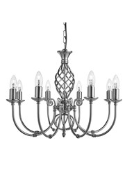 Searchlight Zanzibar Ceiling 8 Light - Satin Silver Searchlight Zanzibar Ceiling 8 Light - Satin Silver