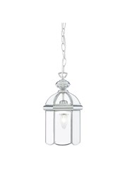 Searchlight Domed Lantern Single Candle Pendant - Chrome - Bevelled Glass