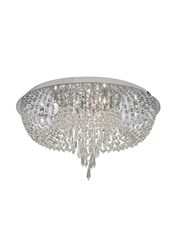 Searchlight Orion 10 Flush Fitting - Chrome - Crystal Trimmings Searchlight Orion 10 Flush Fitting - Chrome - Crystal Trimmings