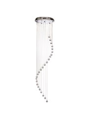 Searchlight Hallway 5 Light Fitting - Chrome With Crystal Balls - 180Cm Searchlight Hallway 5 Light Fitting - Chrome With Crystal Balls - 180Cm