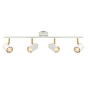 Endon Gull 4 Light Bar LED Spotlight -Adjustable - White & Gold