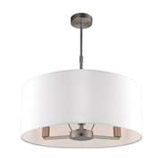 Endon Daley Pendant Ceiling Light - Nickel - Large Ivory Shade - 3 Light Endon Daley Pendant Ceiling Light - Nickel - Large Ivory Shade - 3 Light