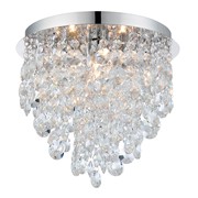 Endon Kristen Crystal Droplet Ceiling Light - Clear Crystal & Chrome - IP44